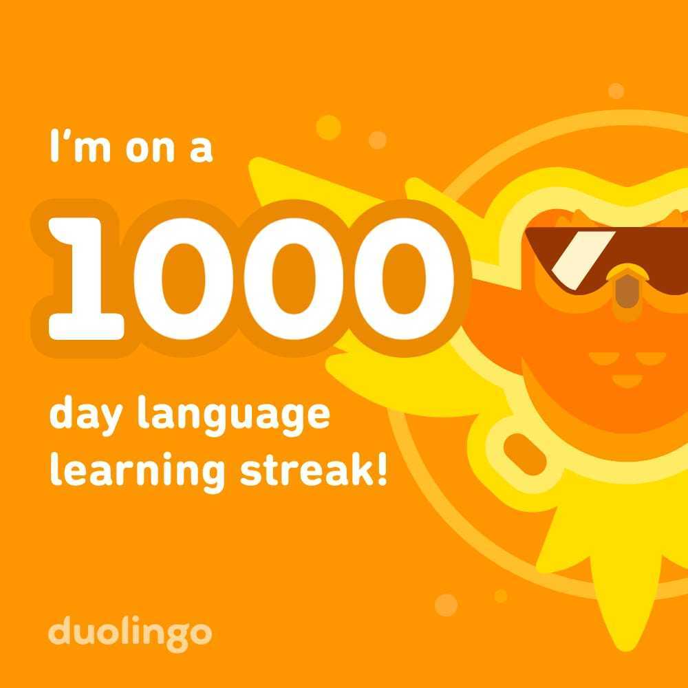 1000 days of Duolingo